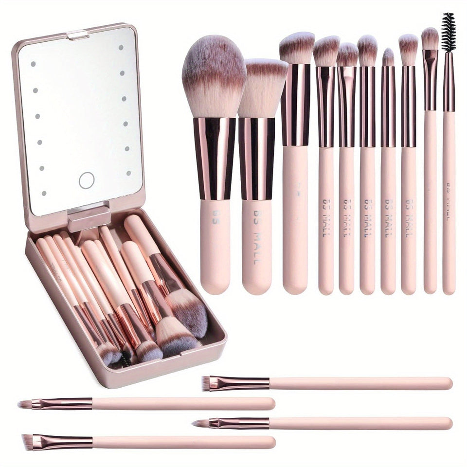 Travel Makeup Brush Set Foundation Powder Concealers Eye Shadows Makeup Set