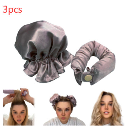 New Heatless Curl Stick With Cloth Cover Cute Ball Head Hair Curler