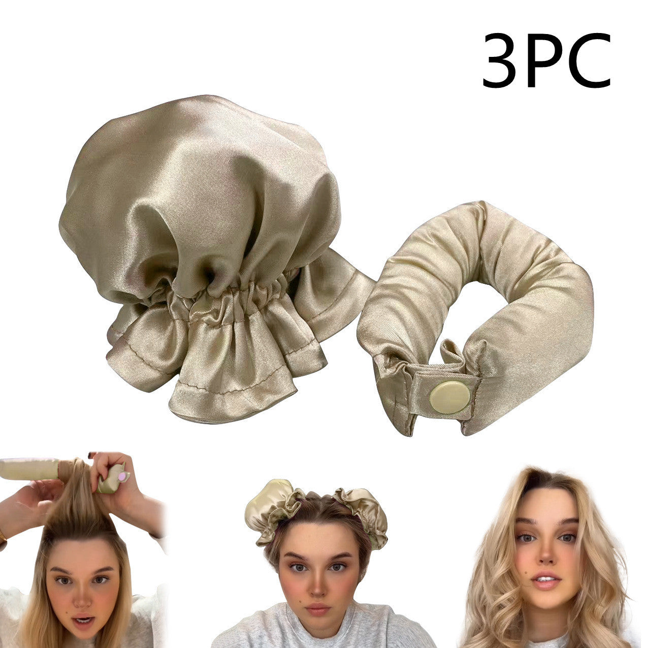 New Heatless Curl Stick With Cloth Cover Cute Ball Head Hair Curler