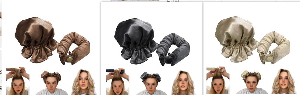 New Heatless Curl Stick With Cloth Cover Cute Ball Head Hair Curler