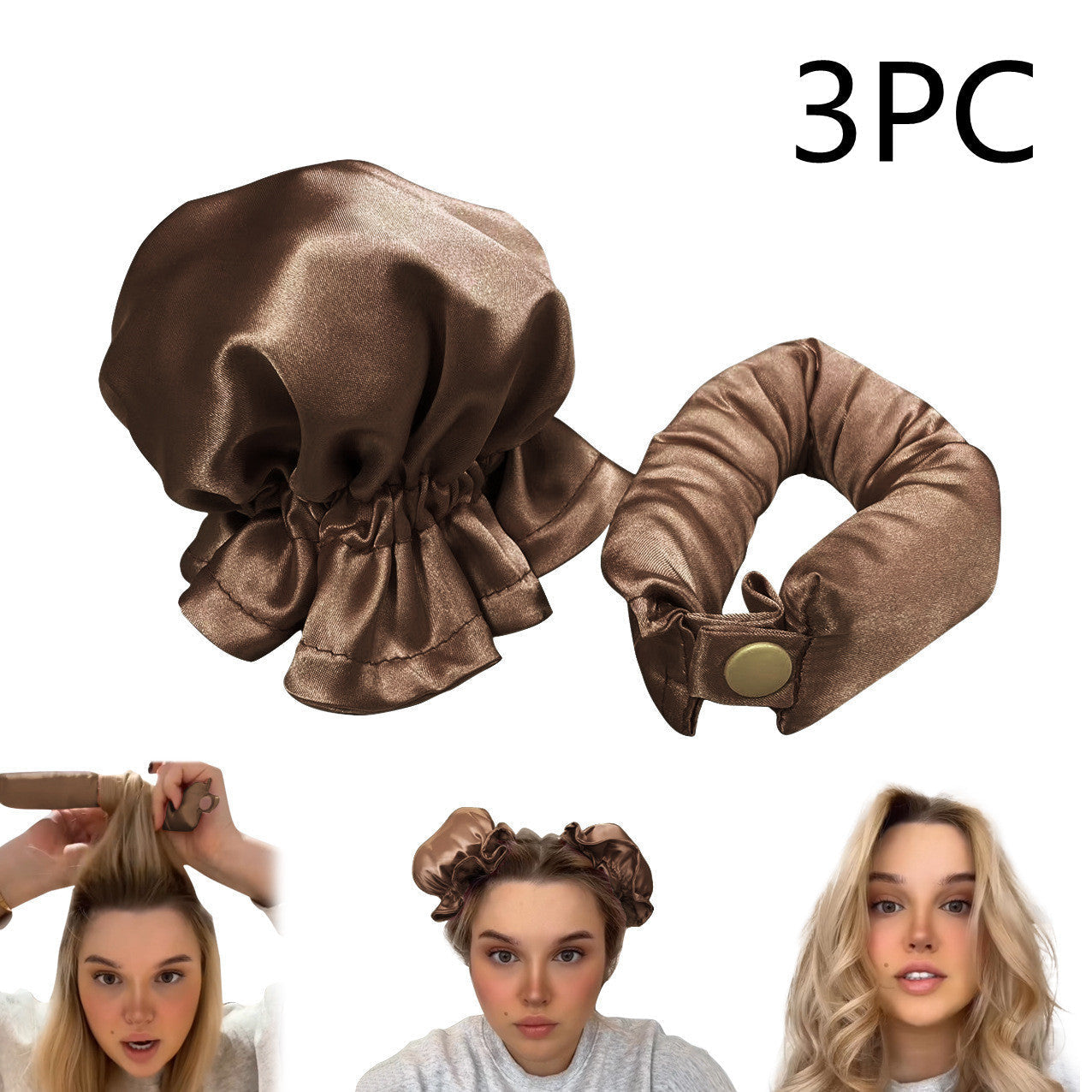 New Heatless Curl Stick With Cloth Cover Cute Ball Head Hair Curler