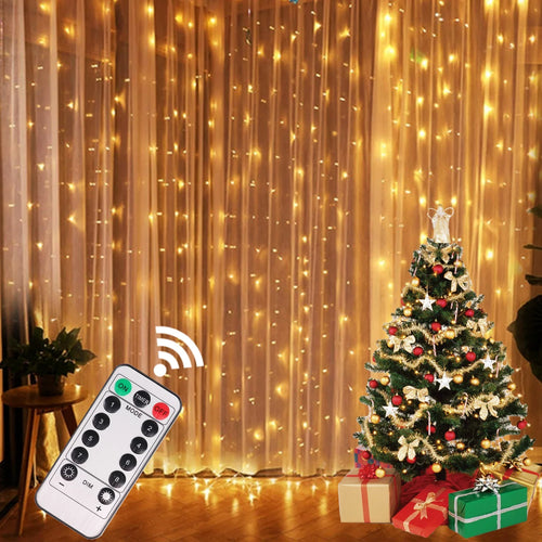 Christmas Lights Curtain Garland Merry Christmas Decorations\