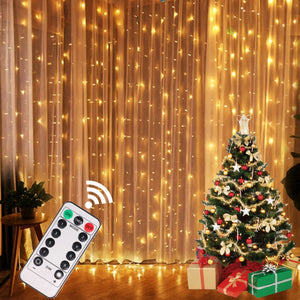 Christmas Lights Curtain Garland Merry Christmas Decorations\