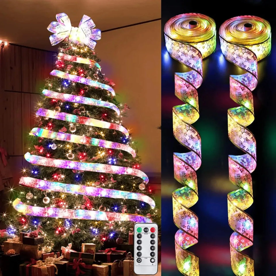 Christmas Ribbon Fairy Light Christmas Decoration