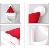 Christmas Cat Hat and Scarf Set Dog Puppy Christmas Clothes Costumes Xmas Santa Pet Costume New Year Santa Red Set