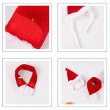 Christmas Cat Hat and Scarf Set Dog Puppy Christmas Clothes Costumes Xmas Santa Pet Costume New Year Santa Red Set