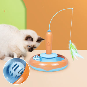 2 In 1 Pet Cat Toy With Feather For Self-play Cat