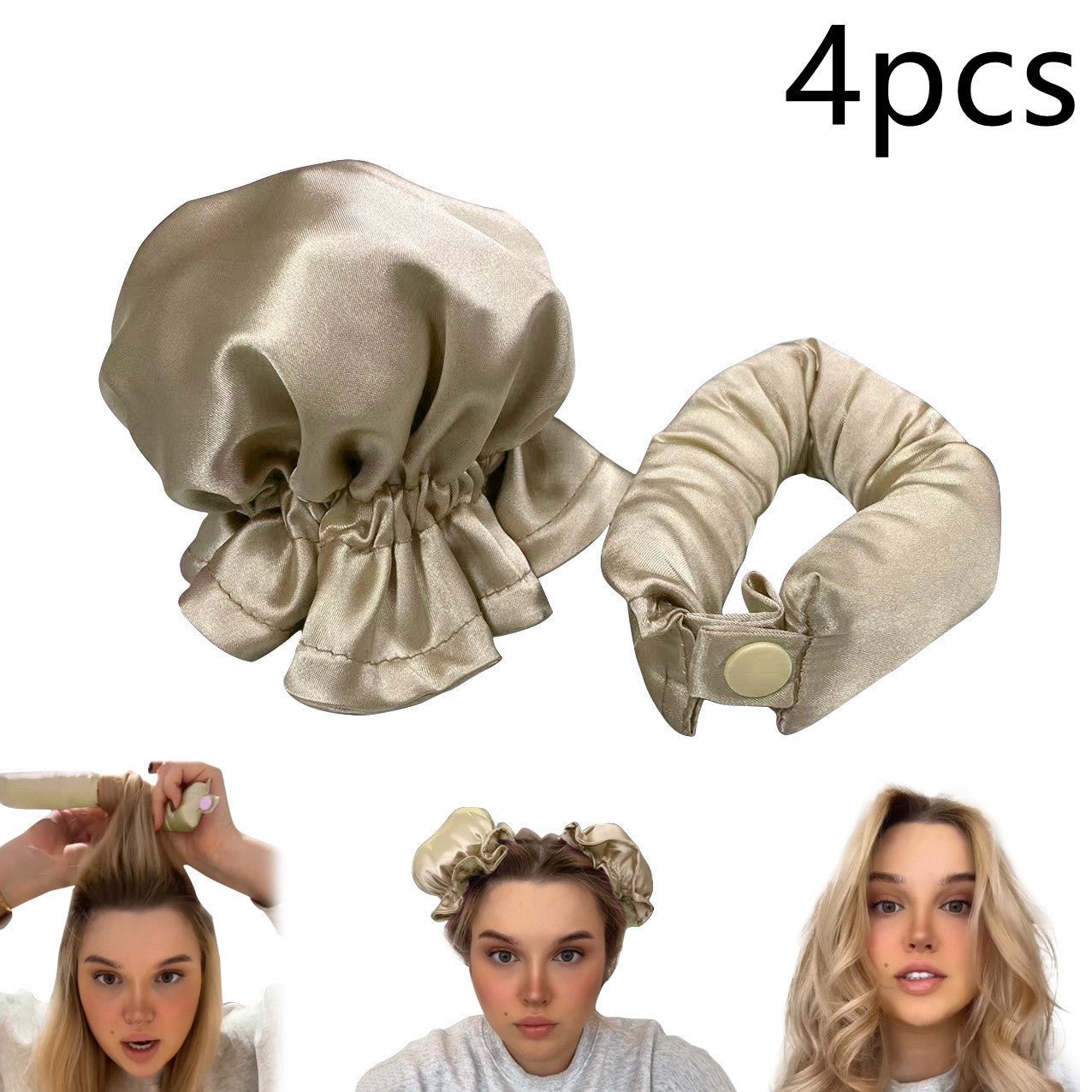 New Heatless Curl Stick With Cloth Cover Cute Ball Head Hair Curler