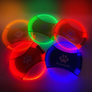 Dog Flying Discs Light Glowing LED LuminousTrainning